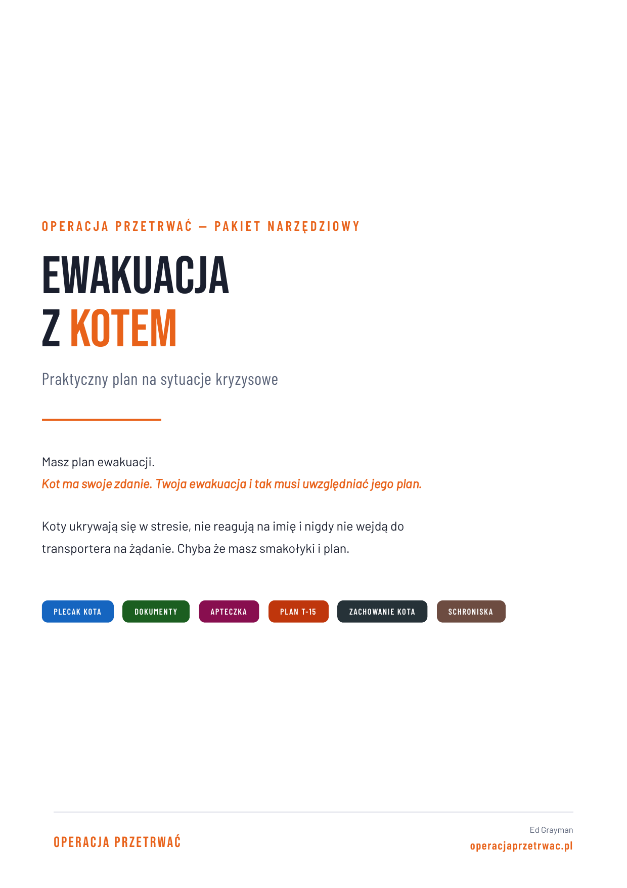 Ewakuacja z Kotem — strona 1