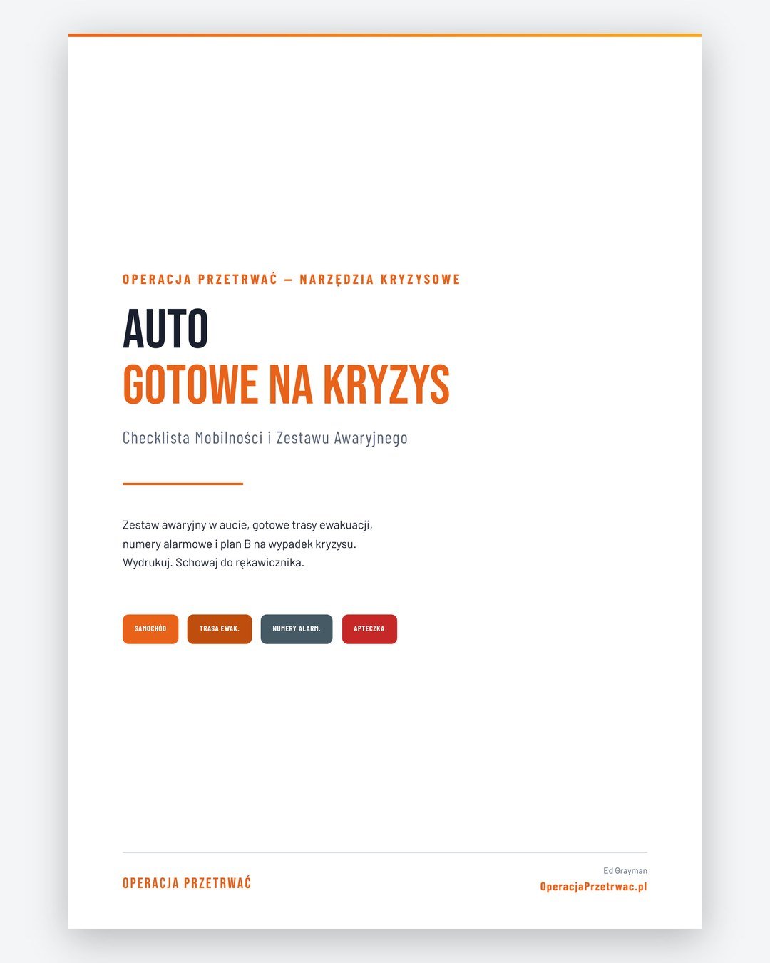 Auto Gotowe na Kryzys — strona 1