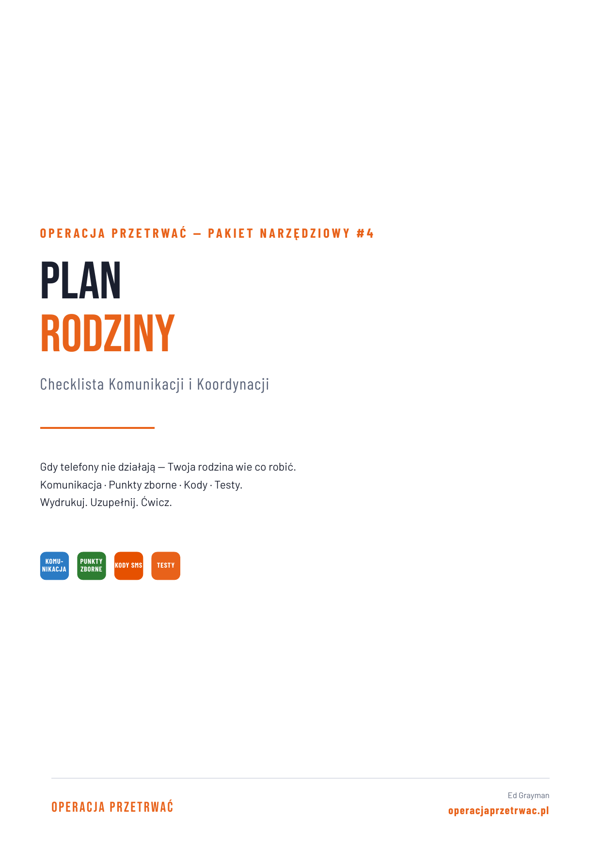 Okładka: Plan Rodziny
