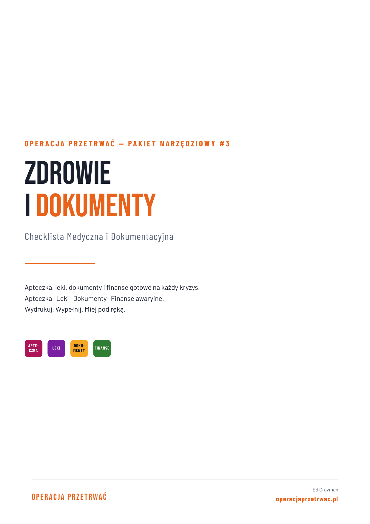 Okładka: Zdrowie i Dokumenty