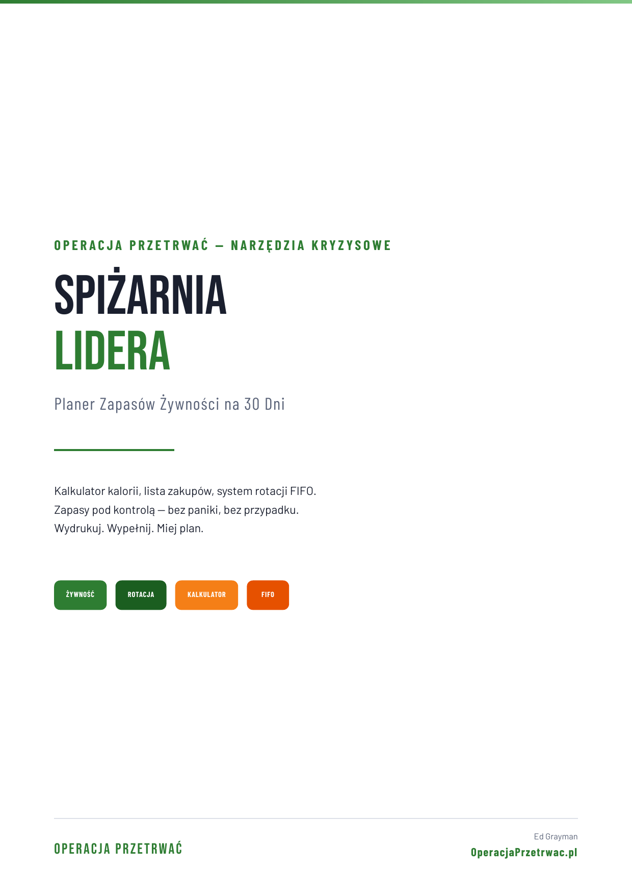 Okładka: Spiżarnia Lidera