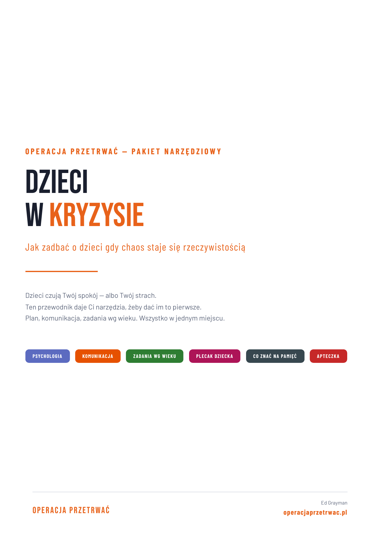 Okładka: Dzieci w Kryzysie