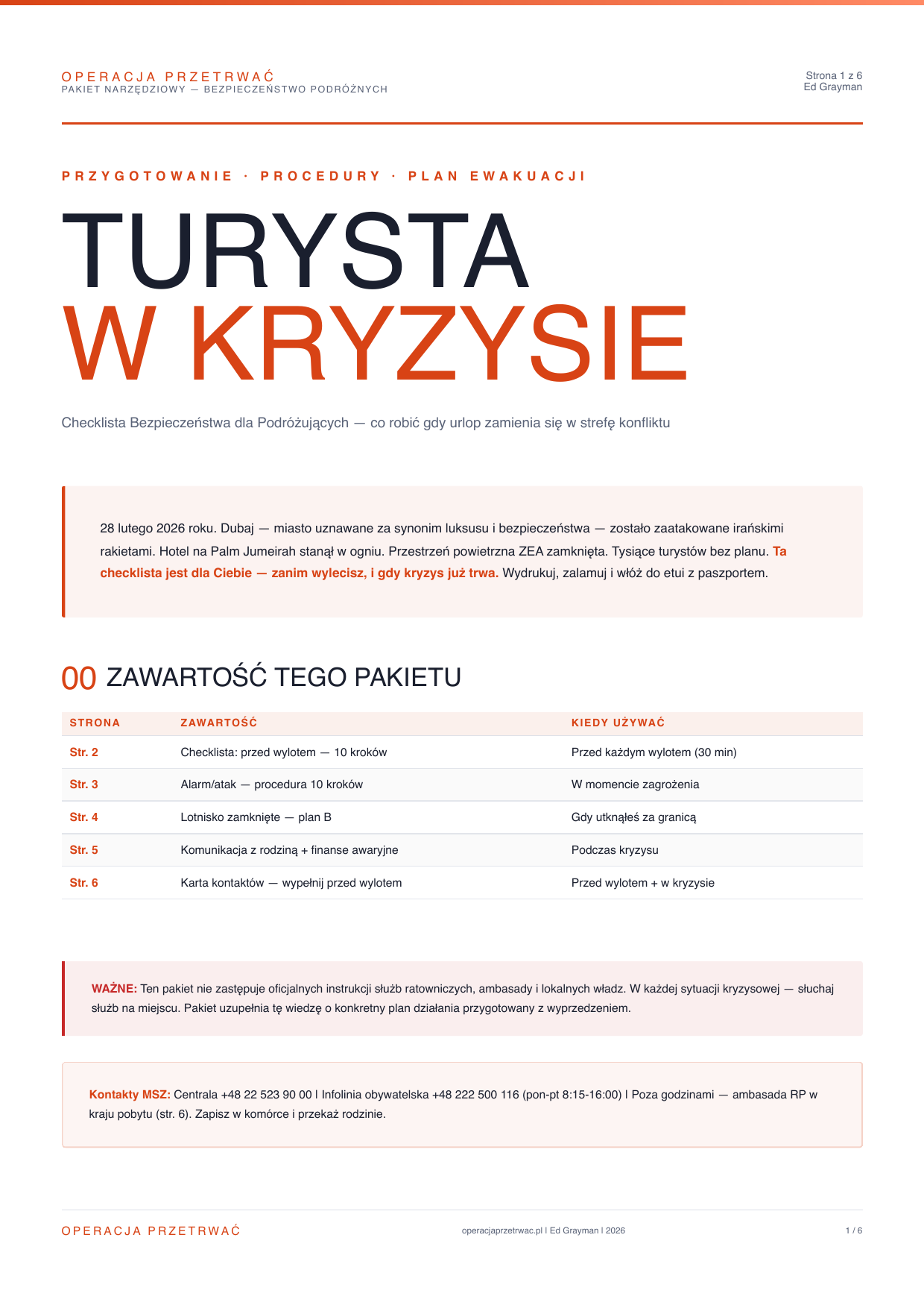 Okładka: Turysta w Kryzysie