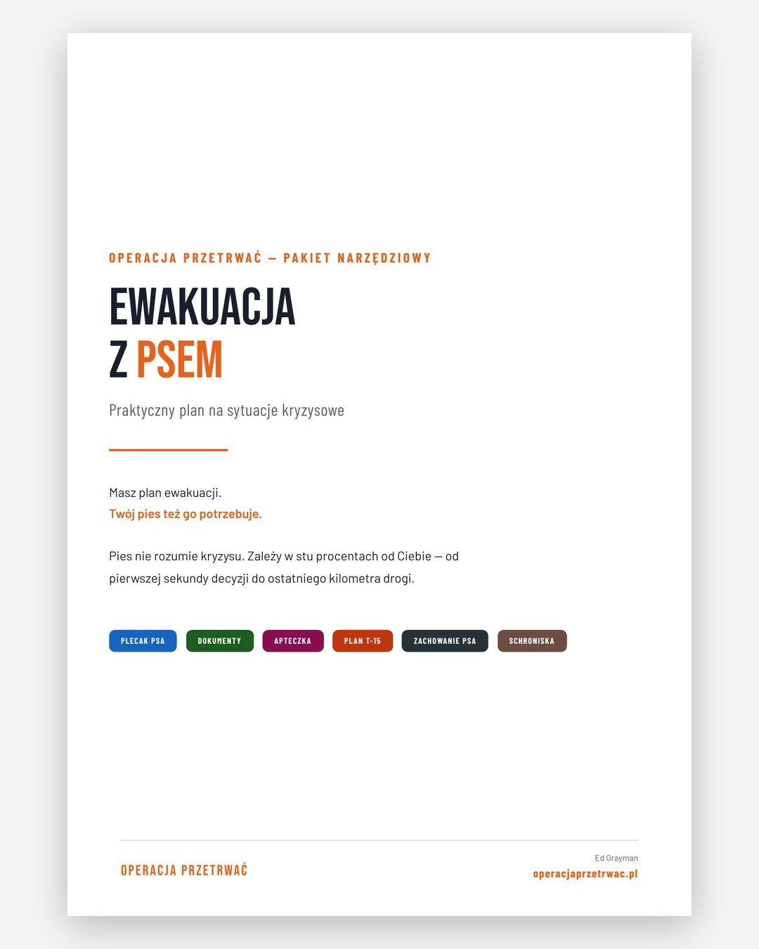 Ewakuacja z Psem — strona 1