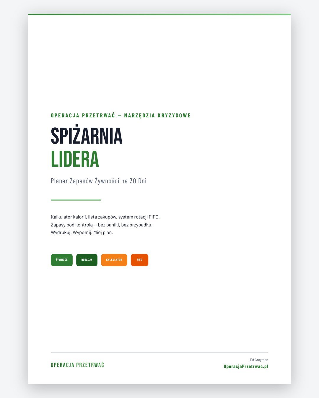 Spiżarnia Lidera — strona 1