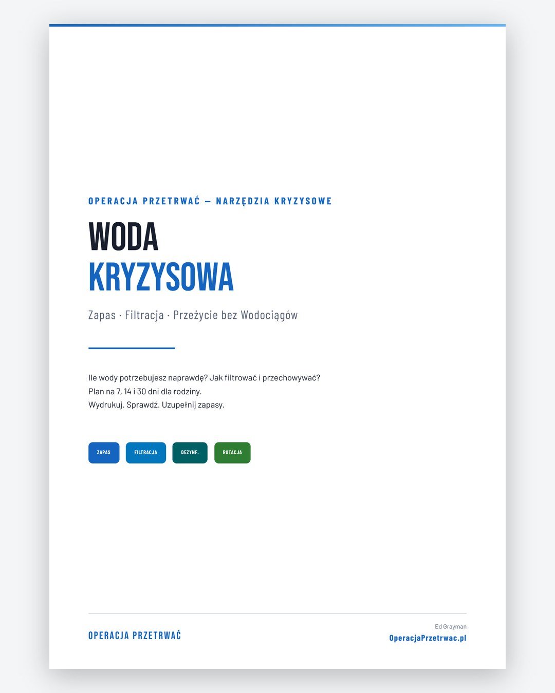 Woda Kryzysowa — strona 1
