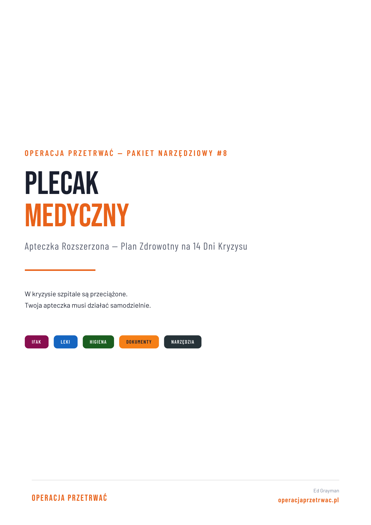 Plecak Medyczny — strona 1