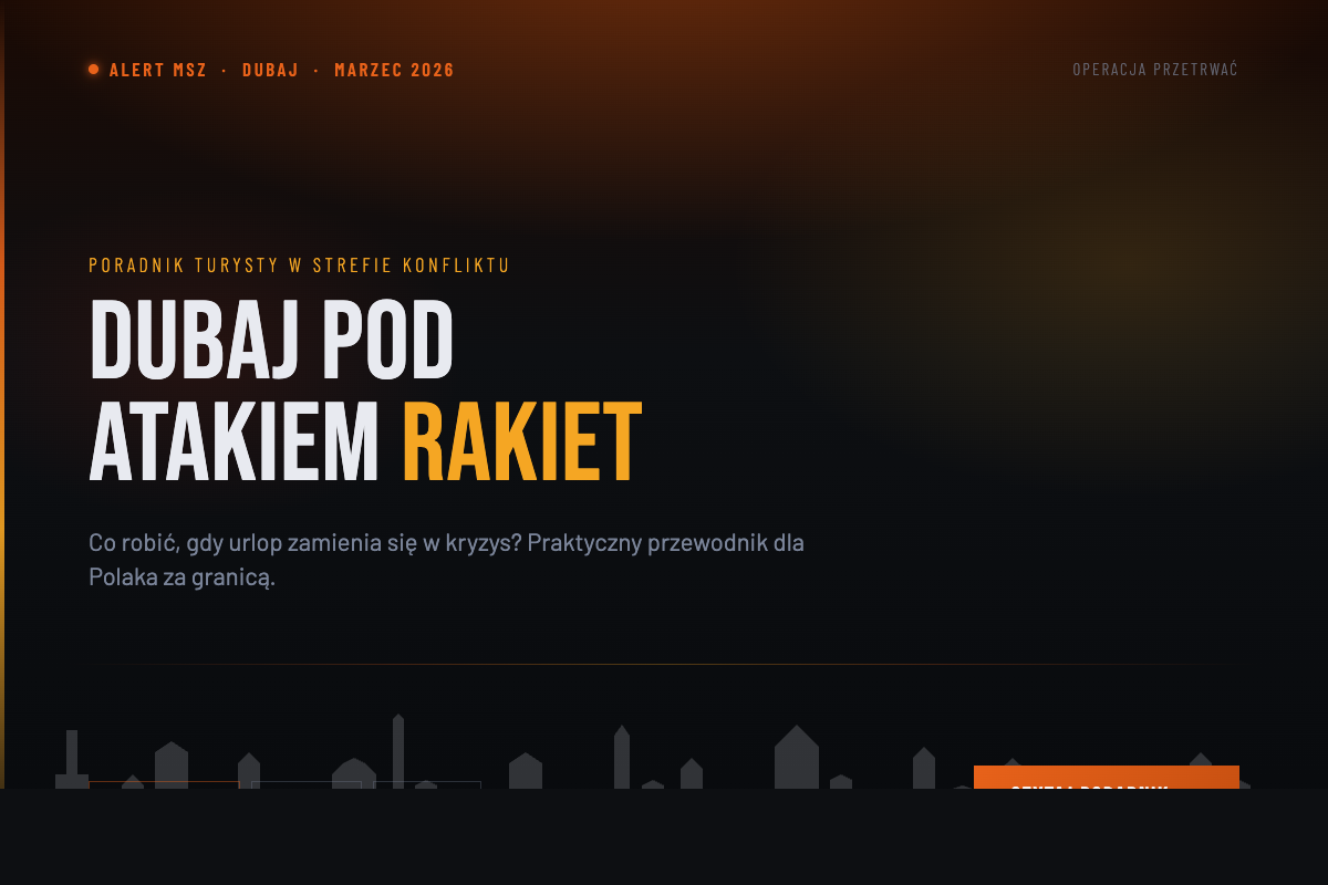 Dubaj pod atakiem irańskich rakiet: co robić gdy urlop zamienia się w kryzys